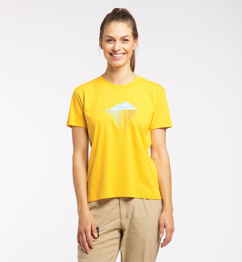Haglöfs Womens Camp T-Shirt Yellow New Zealand 72164SJNX